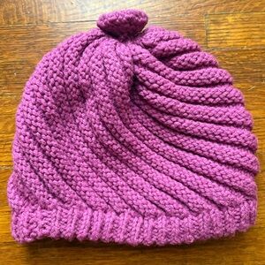 Pink Hand Knit Hat OS